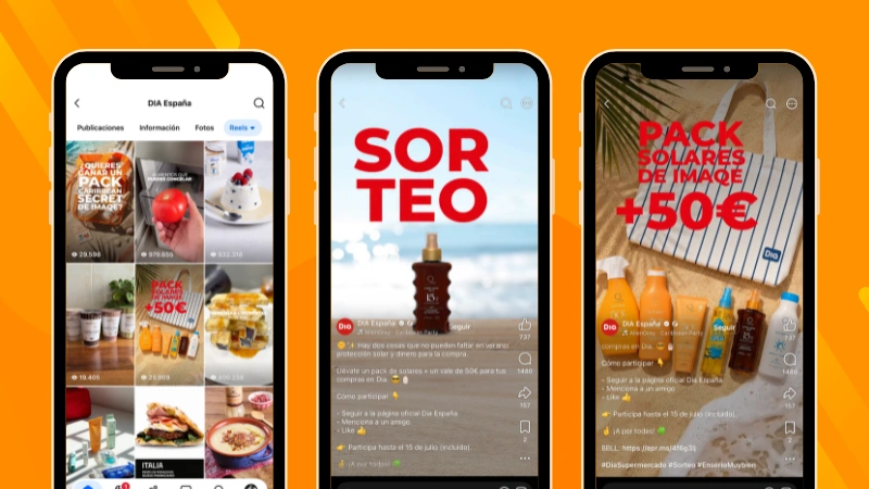 Ejemplo de sorteo en Facebook: Día España