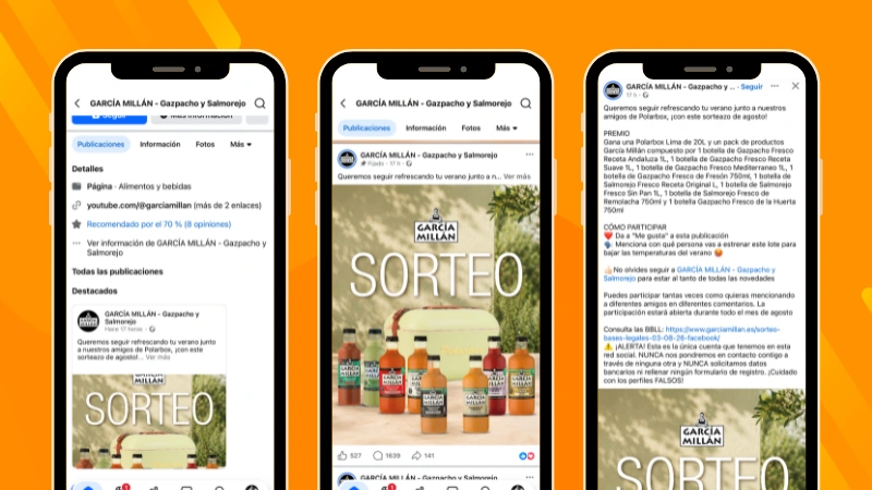 Sorteo destacado en Facebook: gazpacho García Millán