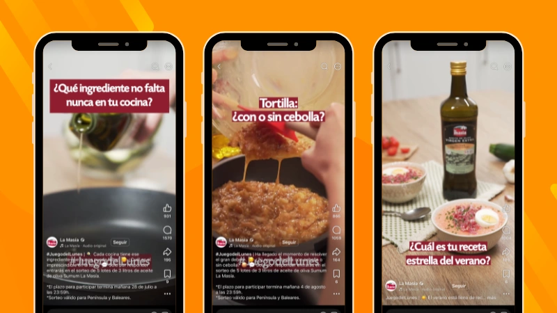 Ejemplo de sorteo de comentarios en Facebook: Aceites La Masía