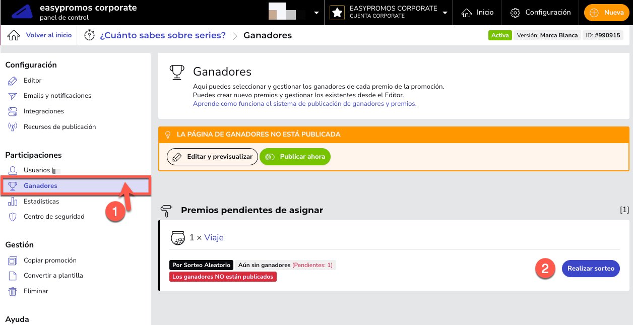 elegir ganador sorteo con easypromos