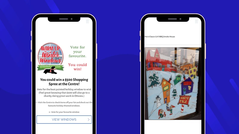Online voting contest run by Greenbank Hunt Club Shopping Centre
