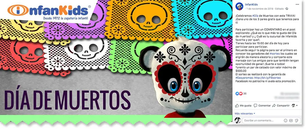 Day of the dead promotion idea. social media giveaway for day of the dead