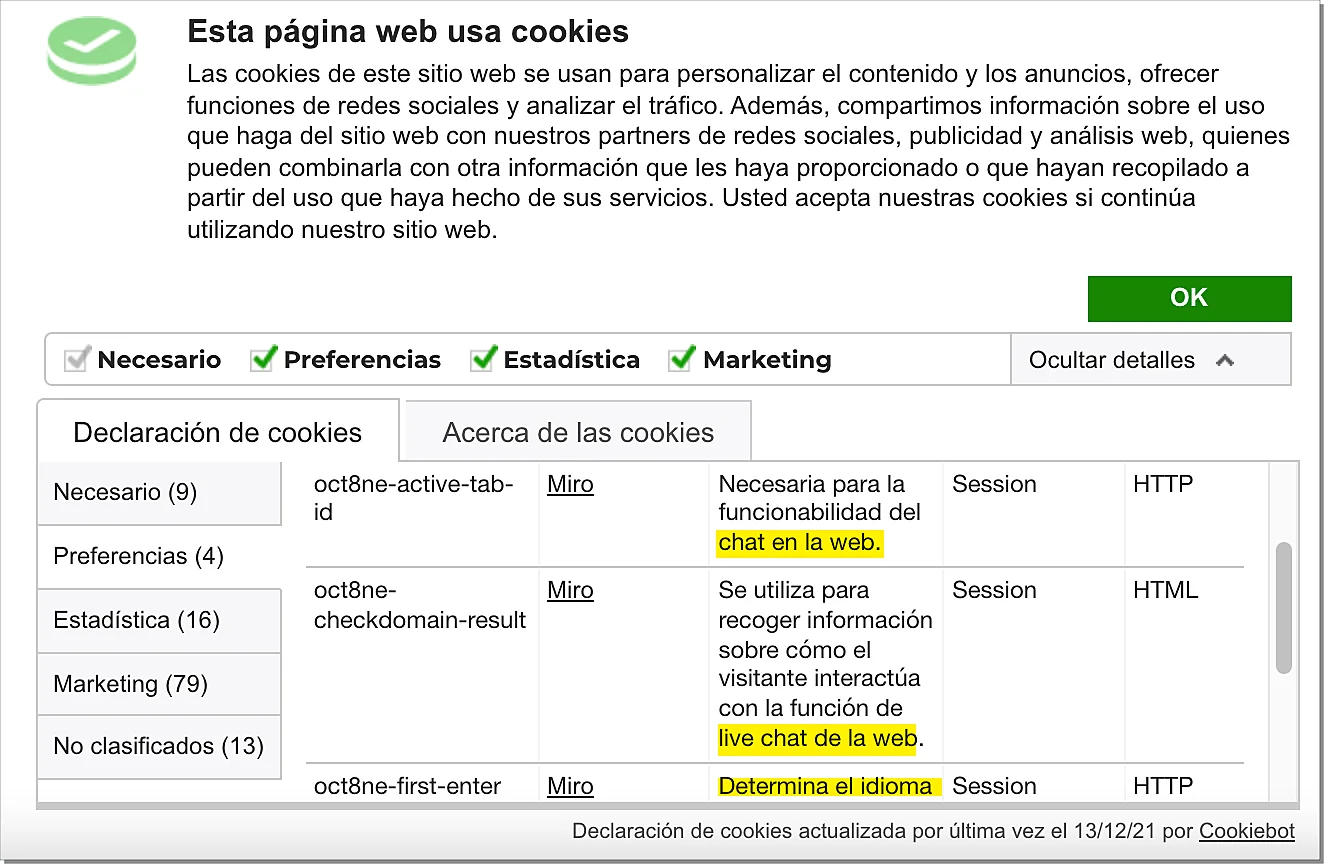 ejemplo first party cookies para obtener first party data
