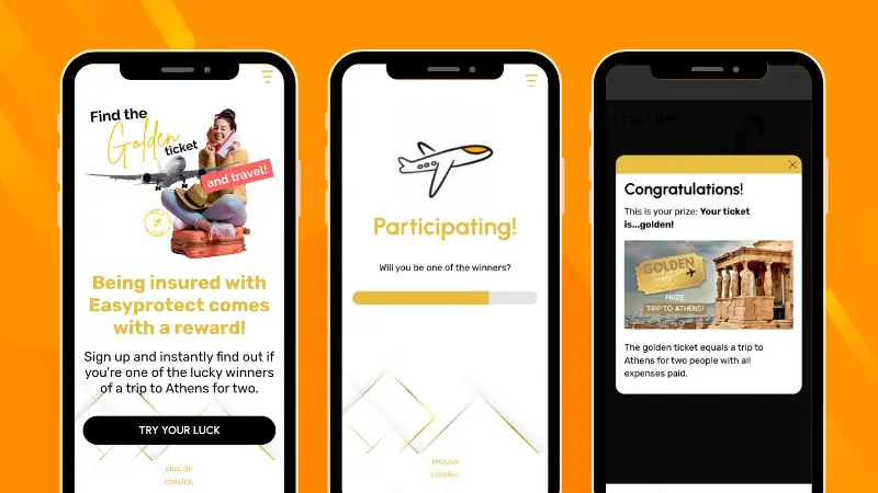 Golden ticket promotion for clients