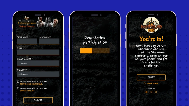 Halloween Entry Form Giveaway example