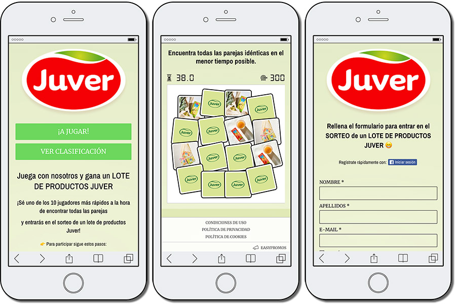 ejemplo de campaña de contenido interactivo Juver