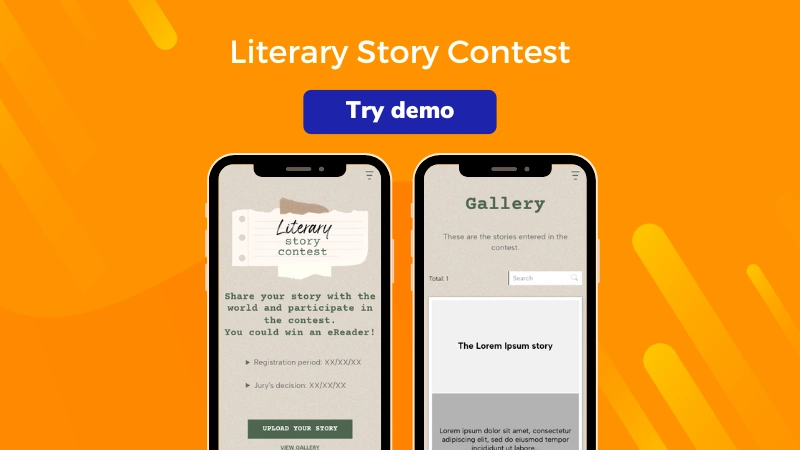 Try the literary story contest demo