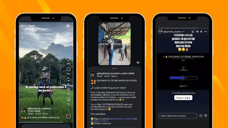 Instagram giveaway winner announcement using a countdown video