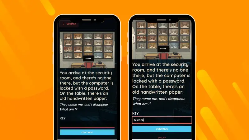 Open-ended questions in a multi-path quiz