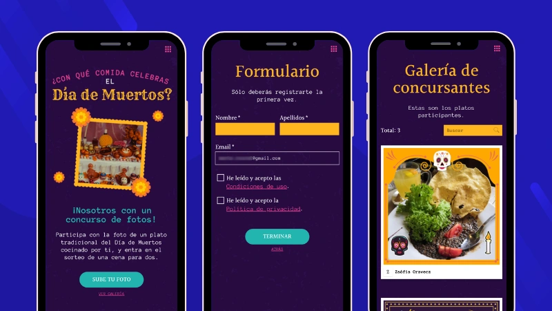 Ejemplo de concurso de recetas de Día de Muertos