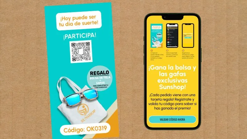 promocion con qr y validacion codigo