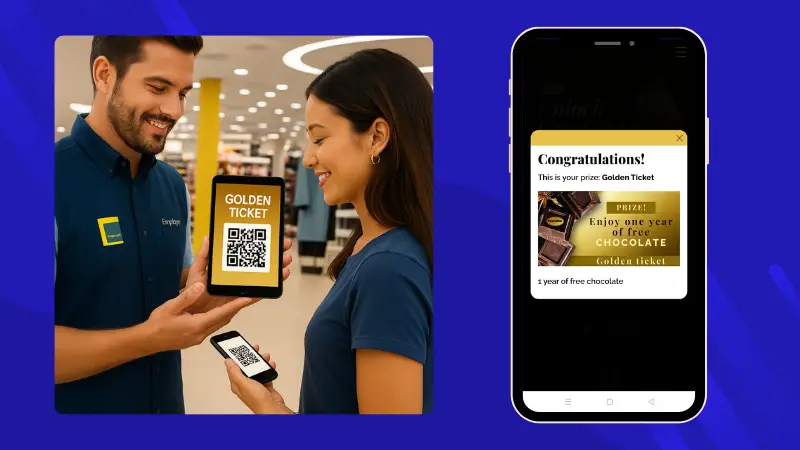 Golden Ticket Promotion with dynamic QR code