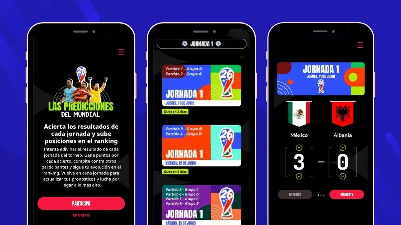 Ejemplo de quiniela acierta el resultado para el mundial de fútbol 2026