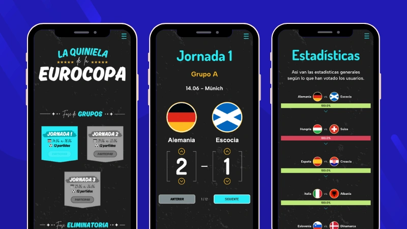 ejemplo de quiniela multijornada de la Eurocopa