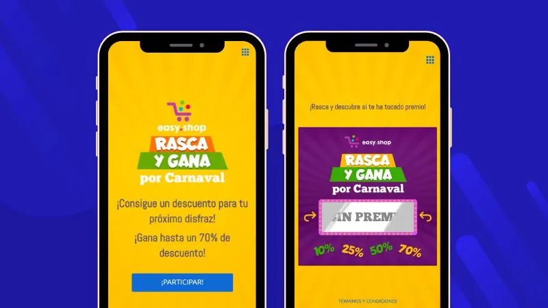 rasca y gana para entregar premios directos