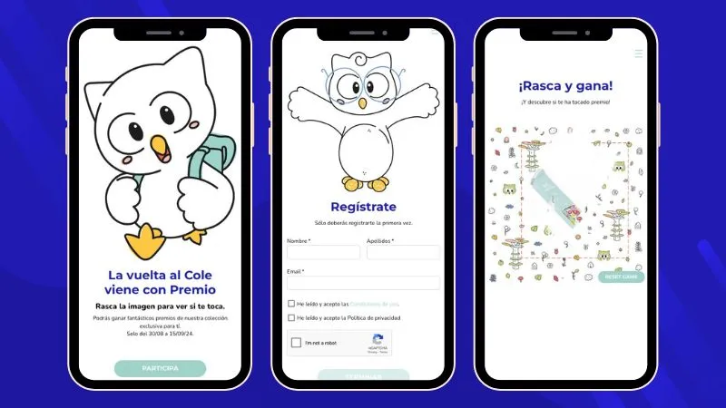 Rasca y gana interactivo para promocion producto
