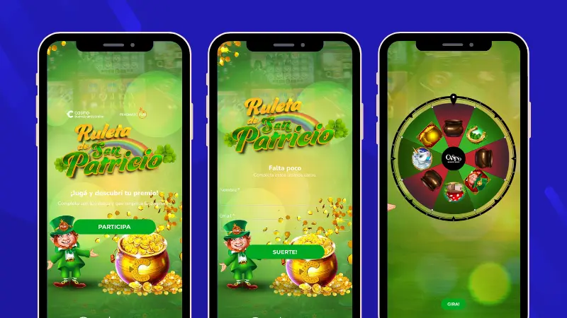 Ideas de promociones de San Patricio: ejemplo de ruleta