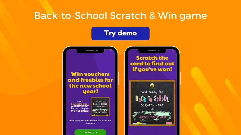 Back to School Marketing Ideas: Scratch & Win demo