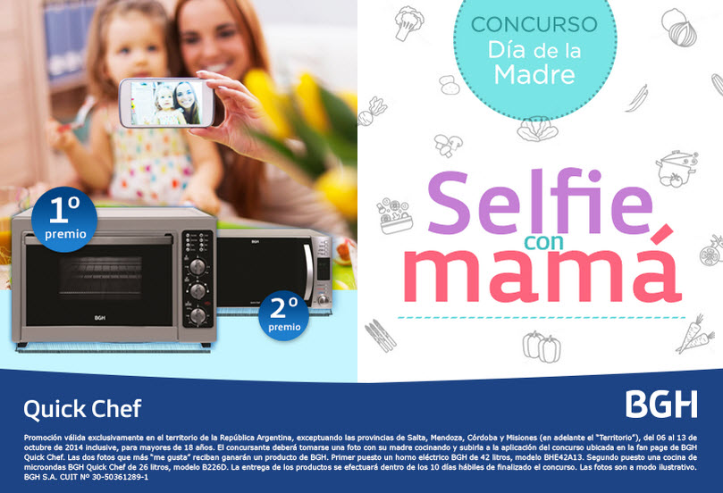 Concursos para el Día de la Madre: ejemplo selfie con mamá