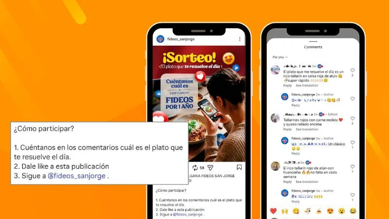 Instagram giveaway example based on answers to a question from the brand