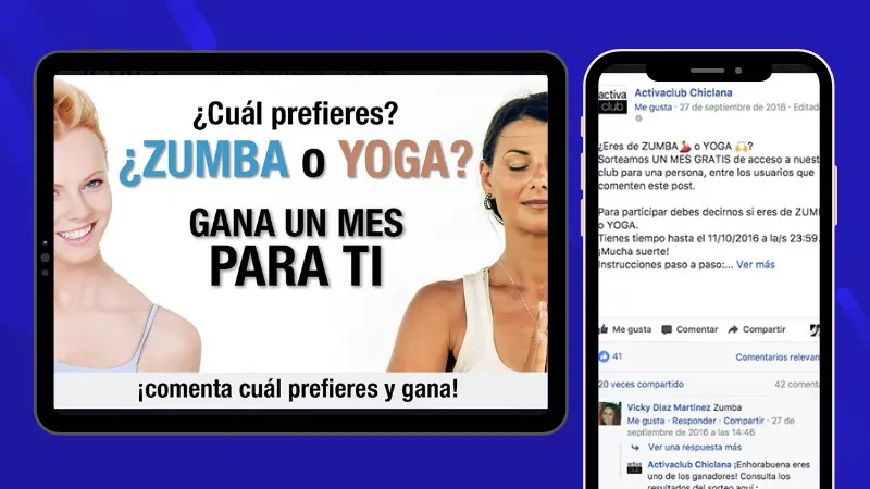 dar a conocer un servicio a través de un sorteo de comentarios en facebook