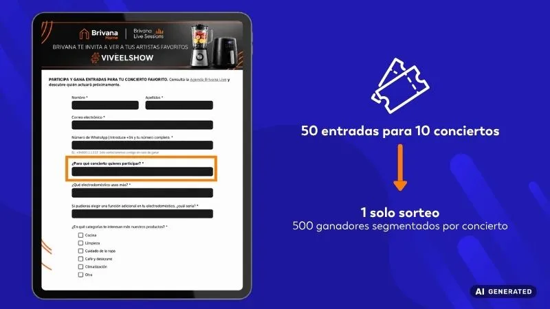 Ejemplo de sorteo por grupos cuando quieres repartir premios según las preferencias de los participantes