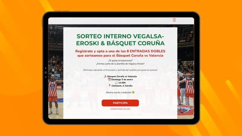 Sorteo para empleados acción interactiva para públicos internos