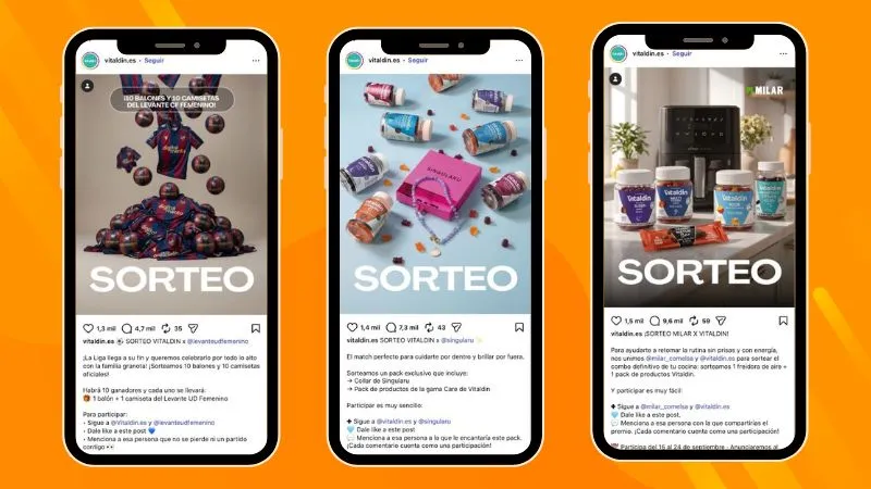 Ejemplo de sorteos colaborativos en Instagram entre marcas para diversificar audiencia, aumentar alcance y fidelizar la comunidad
