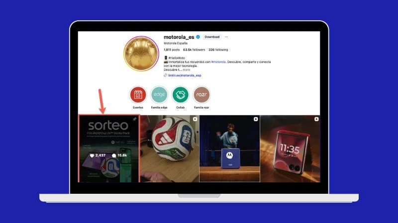 Instagram giveaway with a high volume of comments