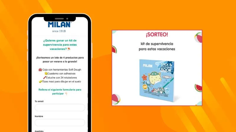 Sorteo con formulario HubSpot para captar leads