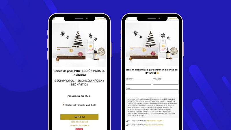 Sorteo de invierno con registro