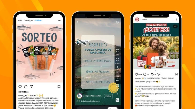 Instagram giveaways shared as a Reel, feed post, or carousel