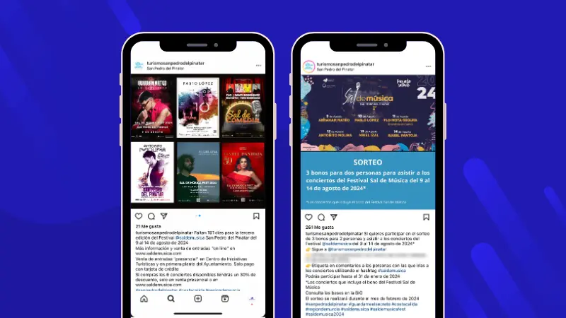 Ideas para promocionar un concierto: sorteo en instagram