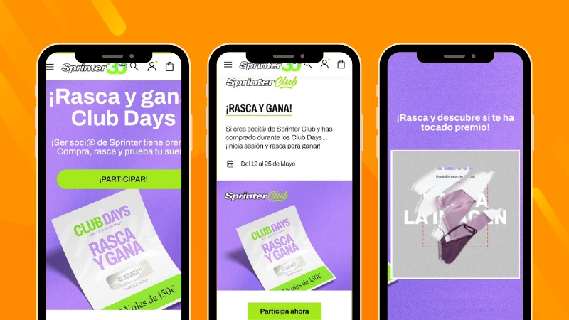 Customer Engagement Strategy example: Club Days Scratch & Win