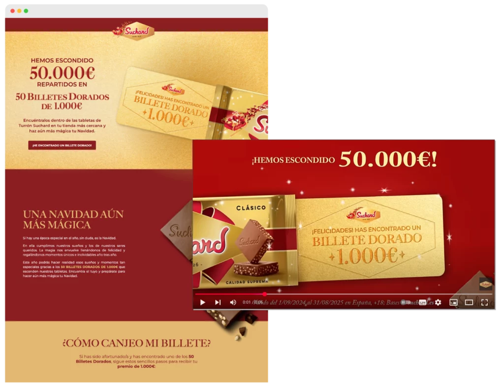 Chocolates y turrones con auténticos billetes dorados