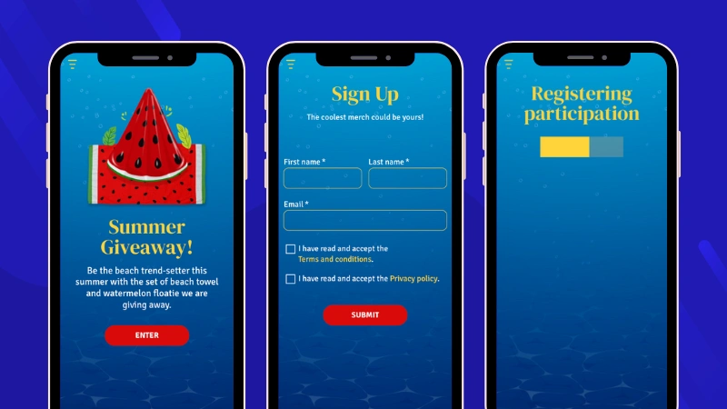 summer giveaway entry form example