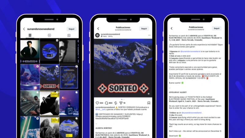 Winter festival social media giveaway