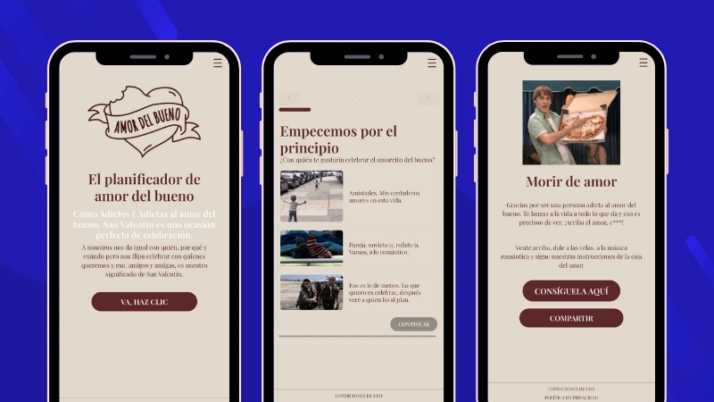 Ejemplo de cuestionario con premio de San Valentín