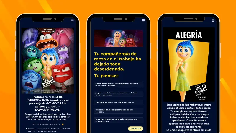 juego de test de personalidad de cinesa