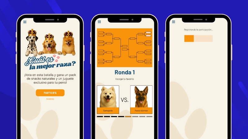 Ejemplo de torneo online de votaciones de razas de perro