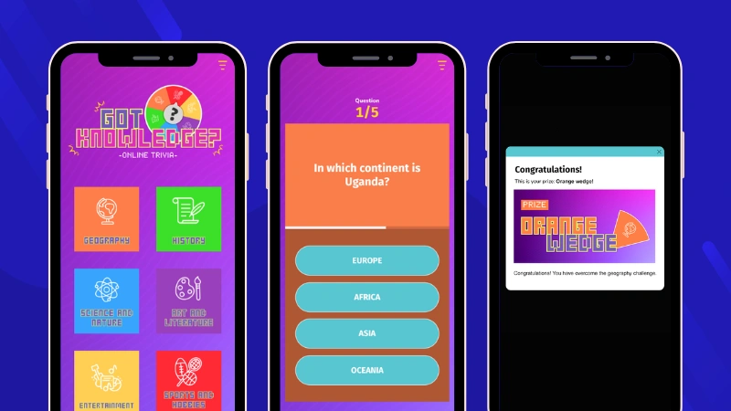 Trivia game maker: Trivial Pursuit example