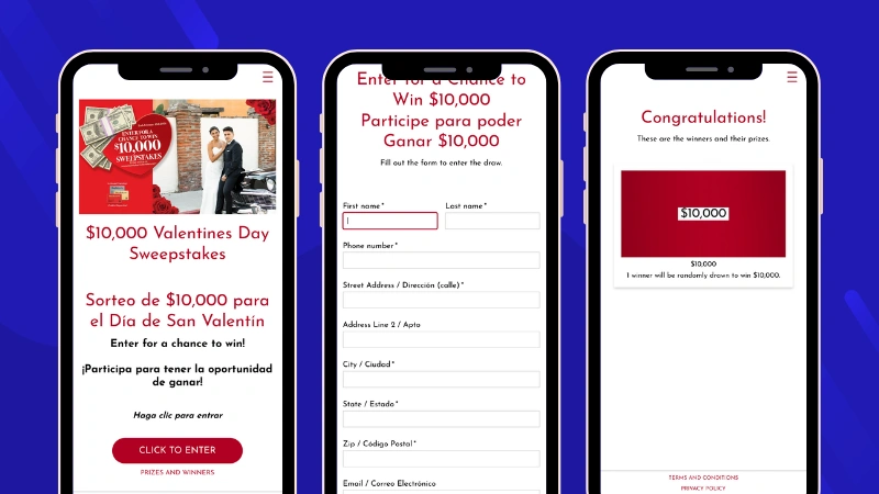 Ejemplo de sorto de san valentín multiplataforma
