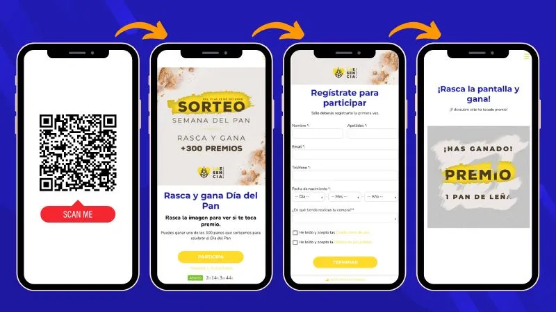 validacion sorteo clientes con codigo qr