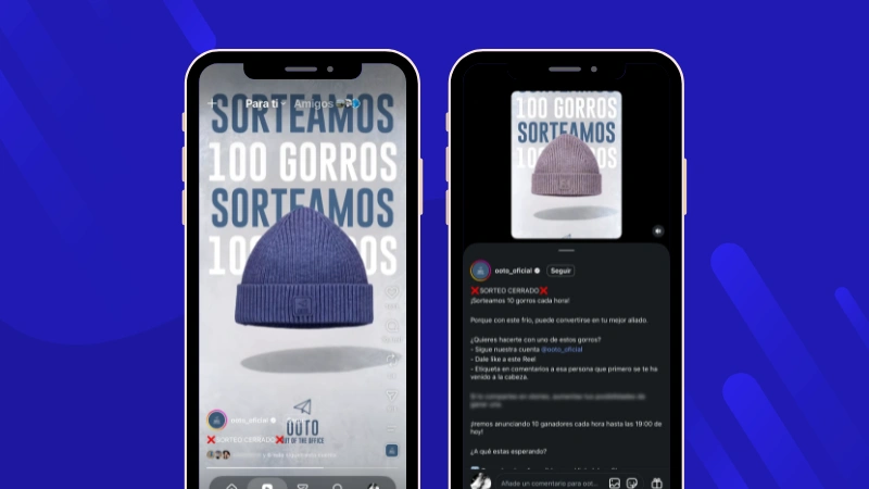 Ejemplo de varios sorteos para mantener el interés de la comunidad, de Ooto.