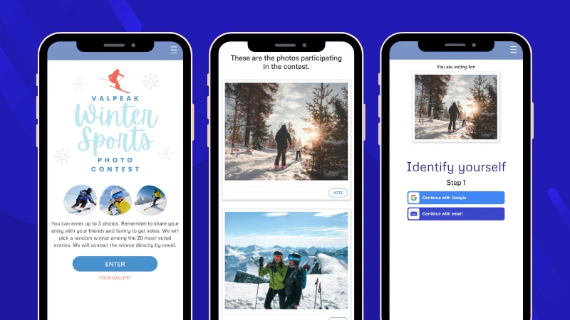 Winter sports photo contest example