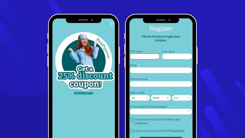 Zero-Party data, coupon registration form