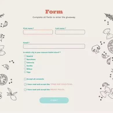 Entry Form Giveaway