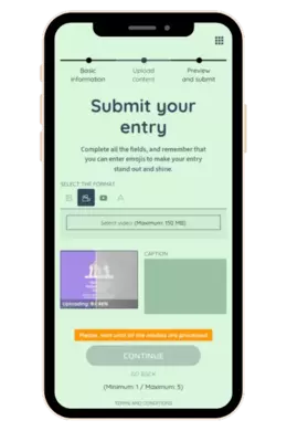 video contest interface