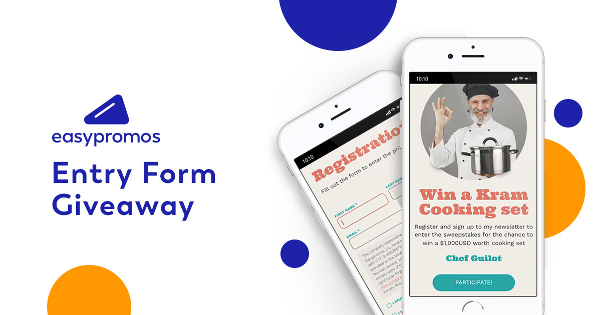 Giveaway entry form app to pick winners randomly